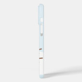 Schattigee Blauwe Vogel in Bloesemboom Monogram Case-Mate iPhone Case (Achterkant / Links)