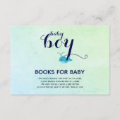 Schattigee blauwe walvis oceaan Boeken voor Baby s Informatiekaartje (Voorkant)