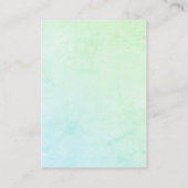 Schattigee blauwe walvis oceaan Luier Raffle Baby Informatiekaartje (Achterkant)