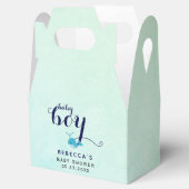 Schattigee blauwe walvis oceaan thema Baby shower Bedankdoosjes (Geopend)