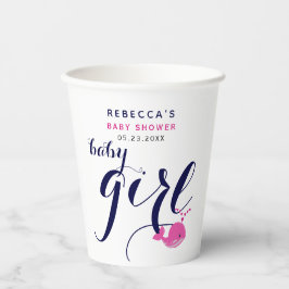 Schattigee blauwe walvis oceaan thema Baby shower Papieren Bekers