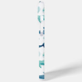 Schattigee blauwe walvissen gepersonaliseerde iPho Case-Mate iPhone Case (Achterkant / Links)