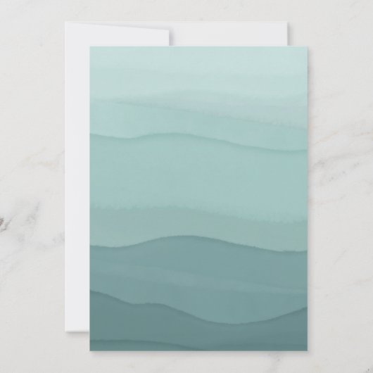 Schattigee Blauwe Waterverf Vogel Baby shower Bedankkaart (Achterkant)