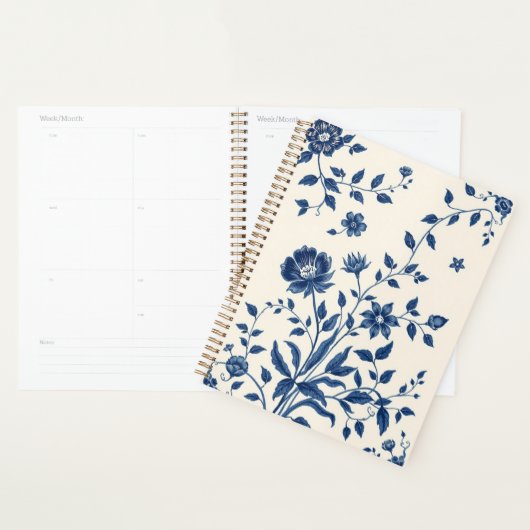 Schattigee Blauwe Wilg China Print Planner (Display)