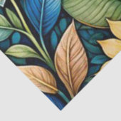 Schattigee Blauwe Zonnebloem Tuin Abstracte Art De Tissuepapier (Detail)