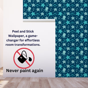 Schattigee Blauwgroen Blauwe aqua Kinder Nautische Behang