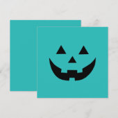 Schattigee blauwgroen jack o lantaarn grappige Hal (Voorkant / Achterkant)