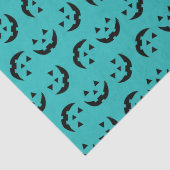 Schattigee blauwgroen jack o lantaarn pompoen gezi tissuepapier (Detail)