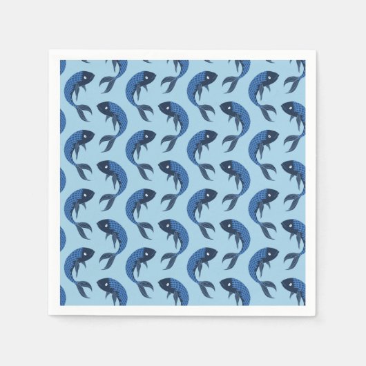 Schattigee blauwvisservetten servet (Voorkant)