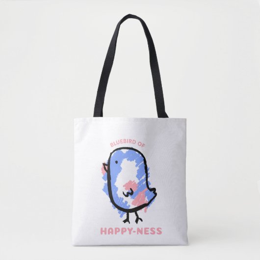 Schattigee Blauwvogel Tote Bag (Voorkant)