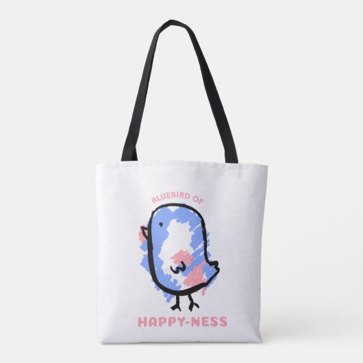 Schattigee Blauwvogel Tote Bag (Achterkant)