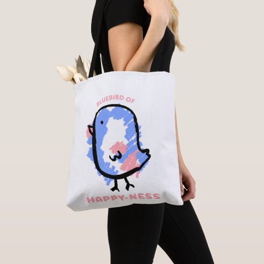 Schattigee Blauwvogel Tote Bag (Dichtbij)
