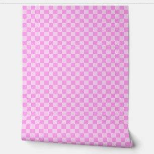 Schattigee Bleke Roze y2k Checkers Behang