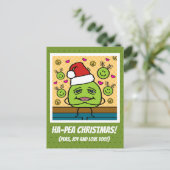 Schattigee blijdschap en liefde Ha-Pea Christmas Feestdagenkaart (Staand voorkant)