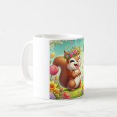 Schattigee, blije lenteeekhoorn koffiemok (Voorkant links)