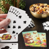 Schattigee, blije lenteeekhoorn pokerkaarten (Insitu)