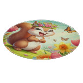 Schattigee, blije lenteeekhoorn snijplank (Hoek)