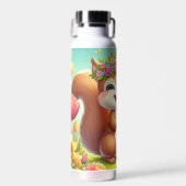 Schattigee, blije lenteeekhoorn waterfles (Voorkant)