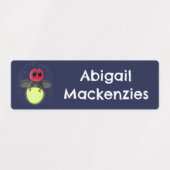 Schattigee bliksembug Firefly cartoon gepersonalis Labels (Design 2)