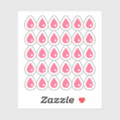 Schattigee bloeddruppel sticker (Vel)