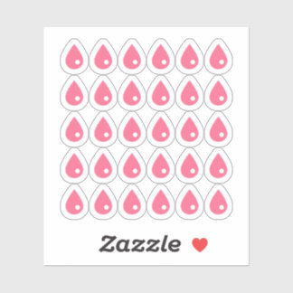 Schattigee bloeddruppel sticker