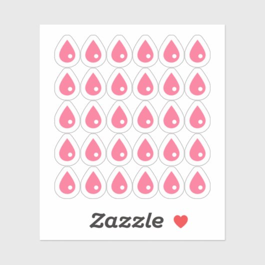 Schattigee bloeddruppel sticker (Vel)