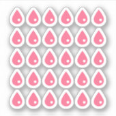 Schattigee bloeddruppel sticker (Voorkant)