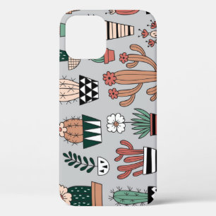 Schattigee bloeiende cactussen: handgetekend patro Case-Mate iPhone case