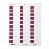 Schattigee Bloem Button Etiket (Full Sheet)