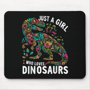 Schattigee bloem is gewoon een meisje dat van dino muismat