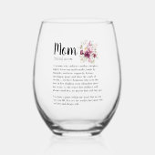 Schattigee Bloem Mam Definitie Wijnglas Zonder Voet (Voorkant)