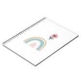 Schattigee Bloem Regenboog Boho Bloem Kleurrijk Pa Notitieboek (Linkerzijde)