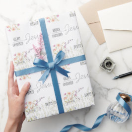 Schattigee bloembevestiging cadeaupapier