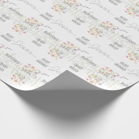 Schattigee bloembevestiging cadeaupapier (Hoek)