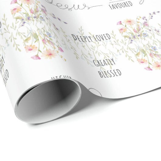 Schattigee bloembevestiging cadeaupapier (Rol Hoek)