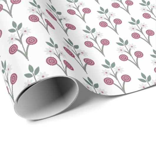 Schattigee bloembloem cadeaupapier (Rol Hoek)