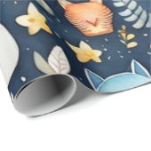 Schattigee bloemdieren Verpakking Papier (Rol Hoek)