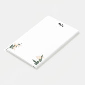 Schattigee bloemen & aangepaste naam, Eenvoudig ge Post-it® Notes (Schuin)