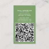 Schattigee Bloemen Aangepaste QR Code Scannable Wh Visitekaartje (Achterkant)