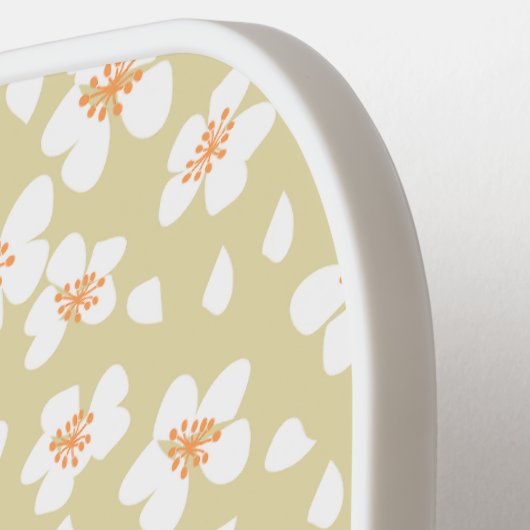 Schattigee Bloemen Daisy Meisjes Pickleball Paddle (Links Detail)