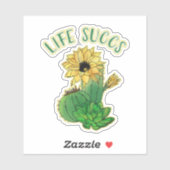 Schattigee Bloemen en Cacti Succulent Gag Sticker (Vel)