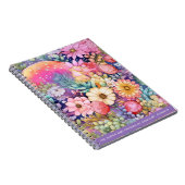 Schattigee bloemen en regenbogen lichte Waterverf  Notitieboek (Rechterzijde)