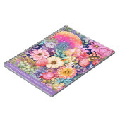 Schattigee bloemen en regenbogen lichte Waterverf  Notitieboek (Linkerzijde)