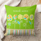 Schattigee bloemen en strepen  Baby Kussen (Deken)