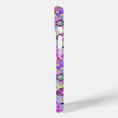 Schattigee bloemen en vlinders op paarse Case-Mate iPhone case (Achterkant / Links)