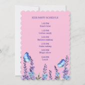 Schattigee Bloemen fladderen op over Vlinders Verj Kaart (Achterkant)