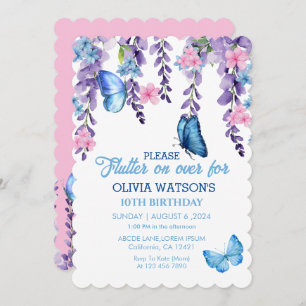 Schattigee Bloemen fladderen op over Vlinders Verj Kaart