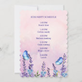 Schattigee Bloemen fladderen op over Vlinders Verj Kaart (Achterkant)