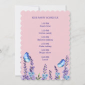 Schattigee Bloemen fladderen op over Vlinders Verj Kaart (Achterkant)