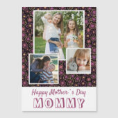 Schattigee Bloemen Gelukkige Moederdag 3 Fotomagne (Voorkant)